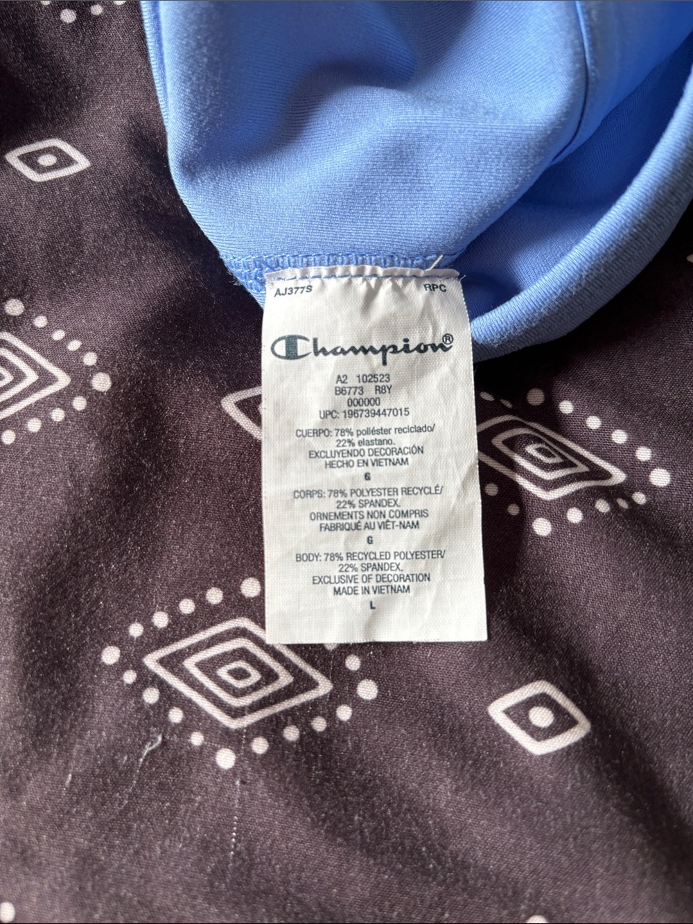 Champion Soft Touch Longline Cami Tank with Shelf Bra Cornflower Blue L - Picture 4 of 7